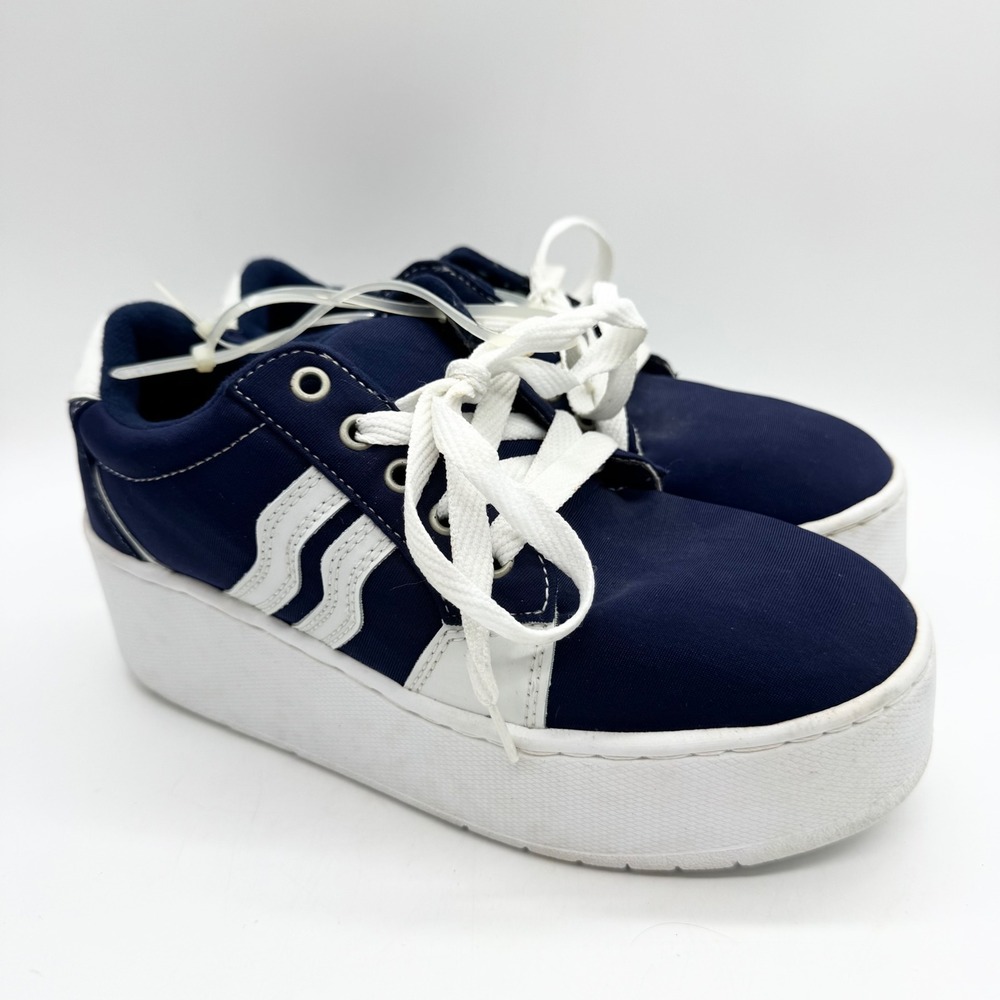 Vintage Deadstock Y2K‎ Seychelles RAGE Chunky Platform Sneaker Navy Size 7.5
